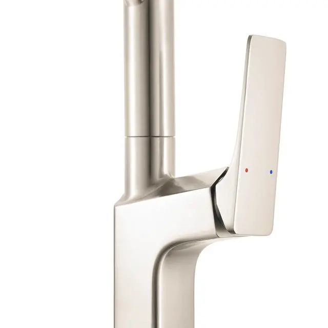 Alt view image 4 of 6 - Seneca Stainless Steel Single Handle Pull Down Kitchen Faucet Modern Sharp Style with Pre-Rinse Sprayer - RVF1236BN