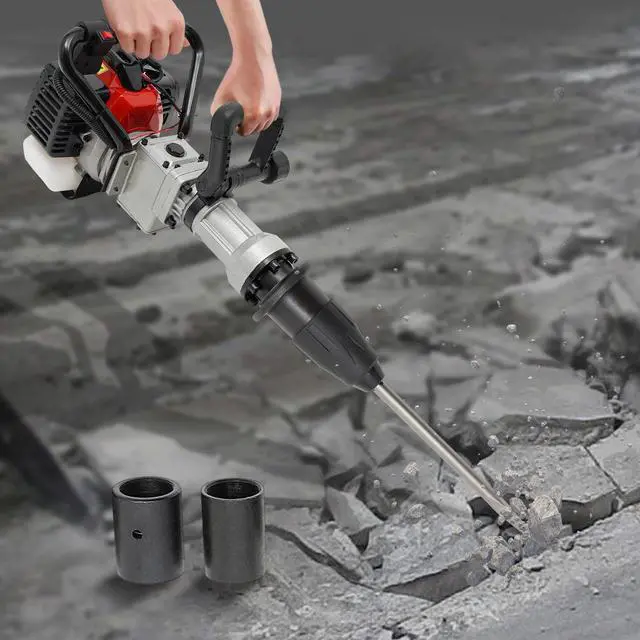 Alt view image 4 of 6 - Upgrade T-Post Driver, 32.7CC 2-Stroke Gas-Powered Fence Post Driver, Heavy-Duty Petrol Pile Driver with SDS Max Drill and Conversion Head, New Model for Efficient Installation