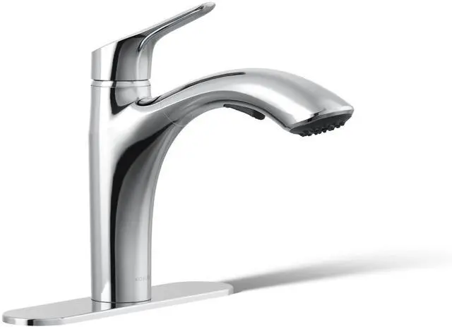 Main image of 30468-CP Rival Single Handle Pull-Out Kitchen Sink Faucet, 1.5 GPM, High-Arch Swing Spout, Two-Function Sprayhead, Polished Chrome