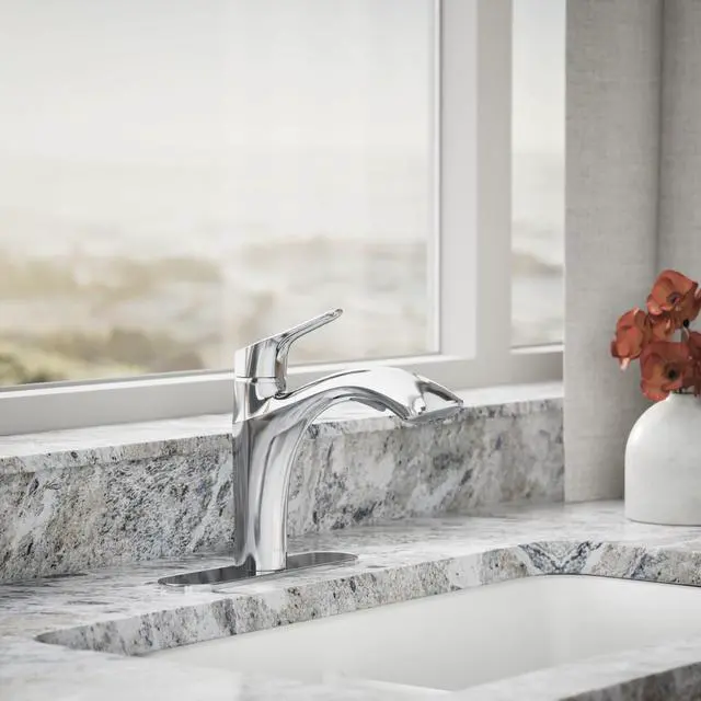 Alt view image 2 of 6 - 30468-CP Rival Single Handle Pull-Out Kitchen Sink Faucet, 1.5 GPM, High-Arch Swing Spout, Two-Function Sprayhead, Polished Chrome