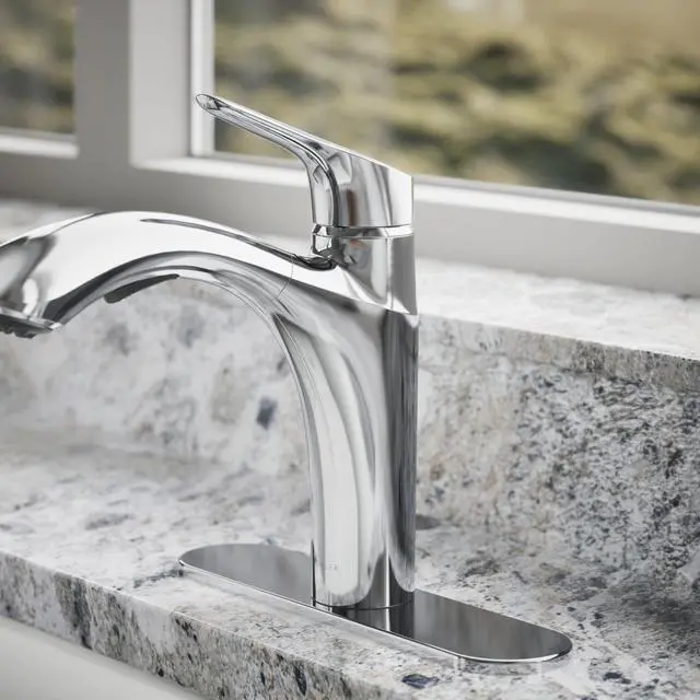 Alt view image 6 of 6 - 30468-CP Rival Single Handle Pull-Out Kitchen Sink Faucet, 1.5 GPM, High-Arch Swing Spout, Two-Function Sprayhead, Polished Chrome