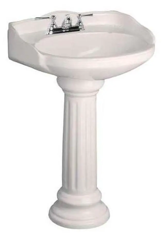 Alt view image 3 of 4 - Victoria Pedestal Lavatory 8inches Widespread