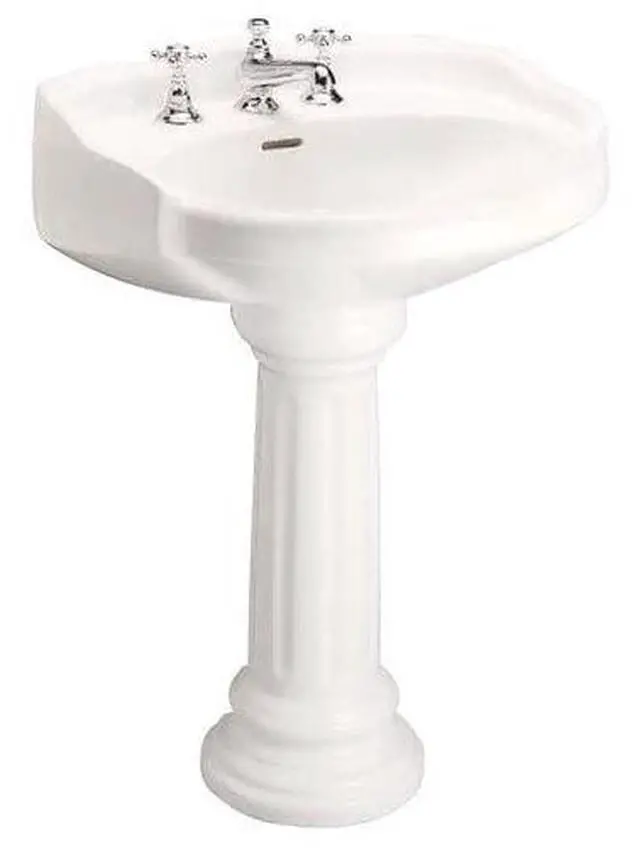 Alt view image 4 of 5 - Victoria Pedestal Lavatory 4" Centerset