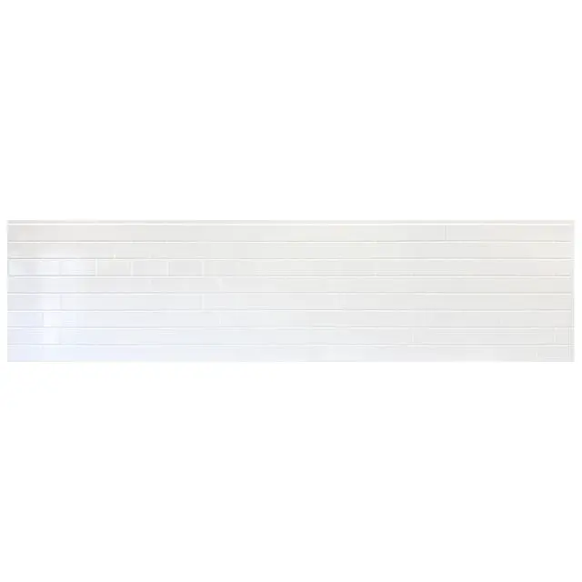 Alt view image 3 of 6 - 129 Subway PVC 2' x 8' Glue-up Backsplash Panels (Covers / 64 sq.ft), Gloss White, 4 Piece