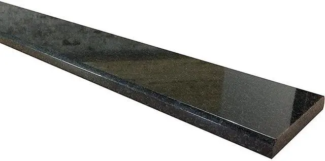 Main image of Shower Curb Threshold Absolute Black Granite Tile (Marble Saddle) Polished, Maintenance Free, Stain Resistant Also for Doorway Floor Transition, Window Sill (6" x 60")