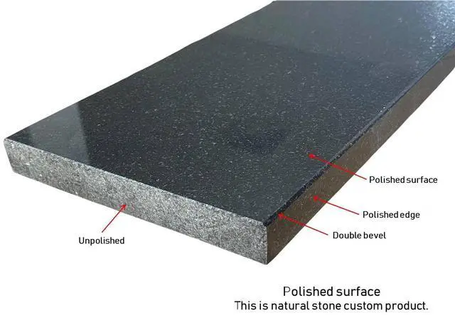 Alt view image 5 of 6 - Absolute Black Granite Threshold (Marble Saddle) Polished, Maintenance Free, Stain Resistant - (6" x 48")
