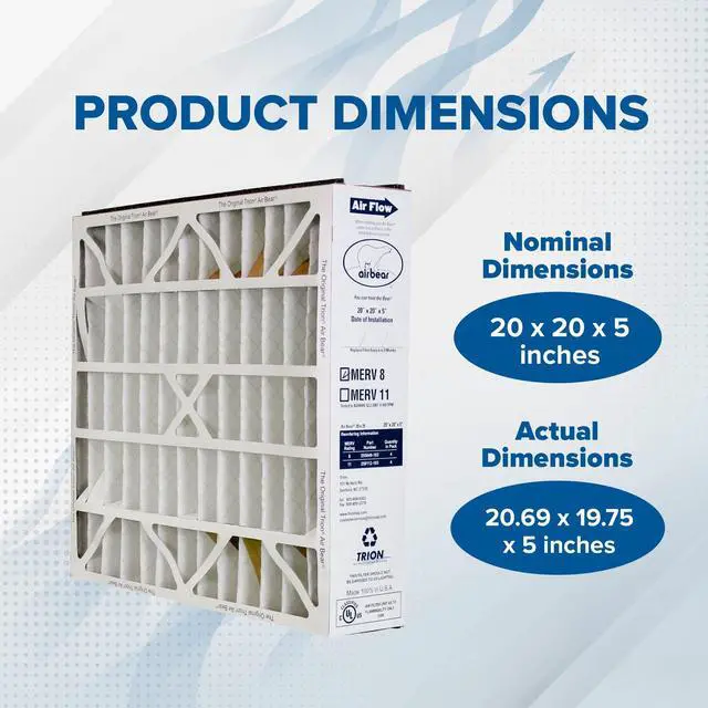 Alt view image 2 of 5 - Trion MERV 8 Furnace Filters (4 Pack)