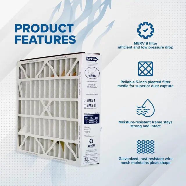 Alt view image 3 of 5 - Trion MERV 8 Furnace Filters (4 Pack)