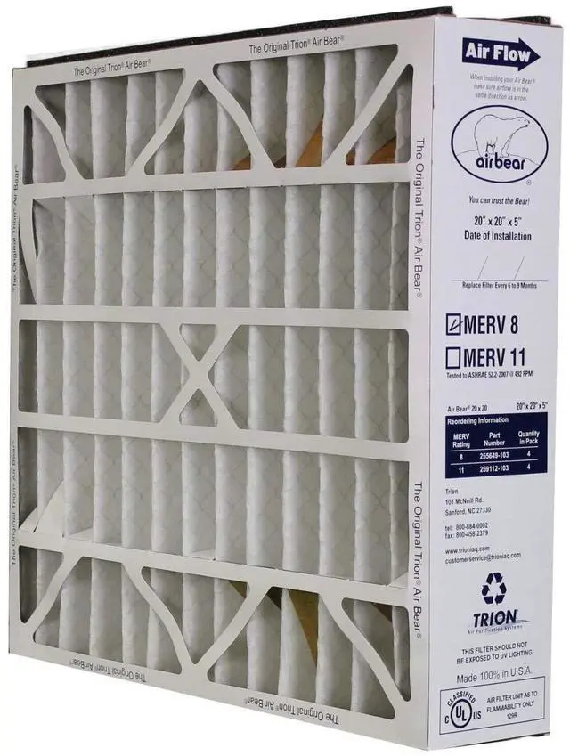 Alt view image 5 of 5 - Trion MERV 8 Furnace Filters (4 Pack)