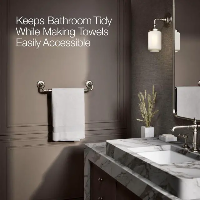 Alt view image 3 of 6 - 72567-BN Artifacts® 18" Towel bar, Vibrant Brushed Nickel