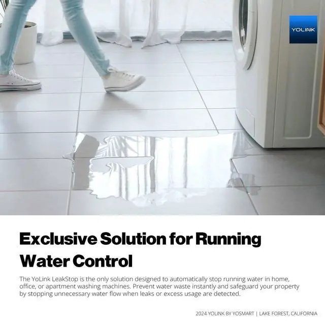 Alt view image 3 of 6 - LeakStop 2-Channel for Washing Machine ONLY, Dual Auto Shutoff Valves & Leak Detection, Real-Time Monitoring, LoRa Long-Range, 2 AA Up to 5-Year Battery Hub Required