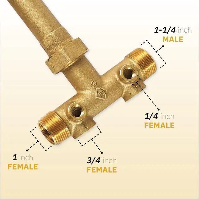 Alt view image 2 of 6 - 1.25 x 14 Tank Tee Kit with UNION Installation Water Well Pressure Tank 40/60 FSG2 pressure switch NO LEAD