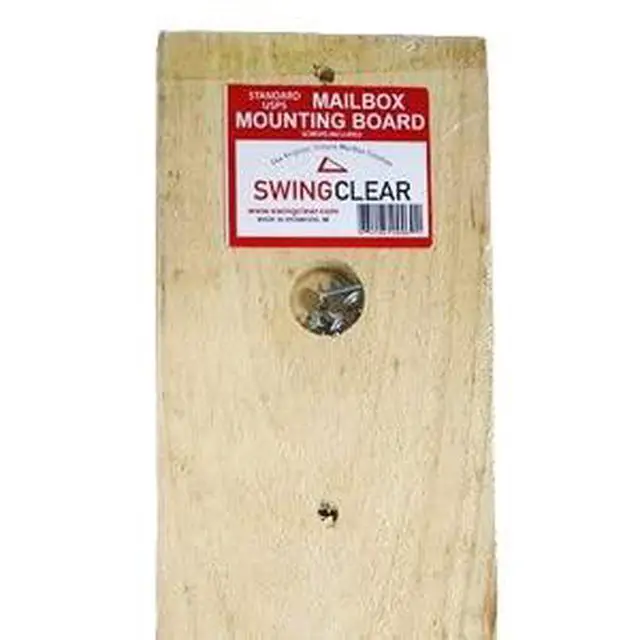 Alt view image 4 of 6 - Rural Mailbox Support with Swinging Boom Arm Complete Kit, Box and Mounting Board Included, No Dig Mailbox Post, Galvanized Steel Post, Ideal for Rural and Residential, Made in USA (Red, Medium)