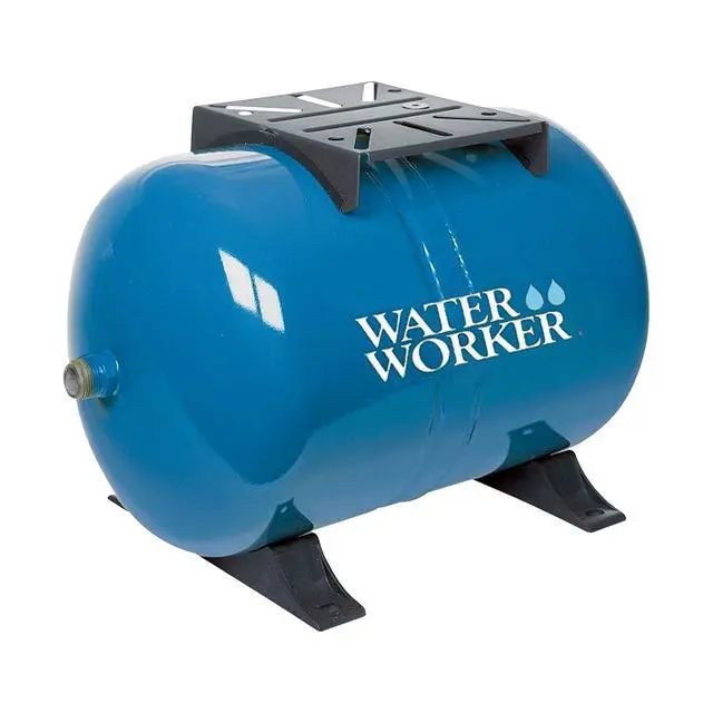 Main image of WaterWorker HT-14HB Horizontal Pre-Charged Well Tank, 14 Gal, 1 in Mnpt, 100 Psi, Steel, Blue