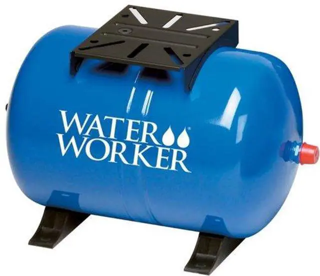 Alt view image 2 of 2 - WaterWorker HT-14HB Horizontal Pre-Charged Well Tank, 14 Gal, 1 in Mnpt, 100 Psi, Steel, Blue