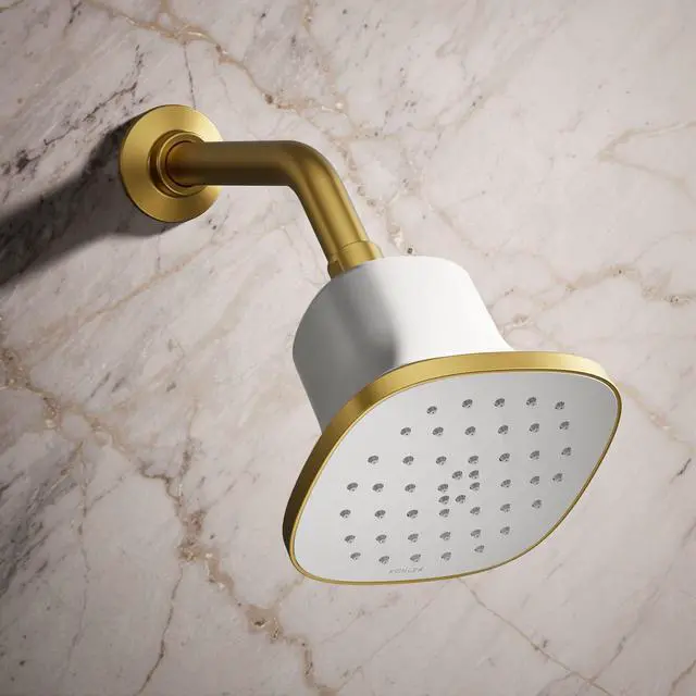 Alt view image 2 of 5 - 37722-Y-CP Cinq Square single-function filtered showerhead, 2.5 gpm, Polished Chrome
