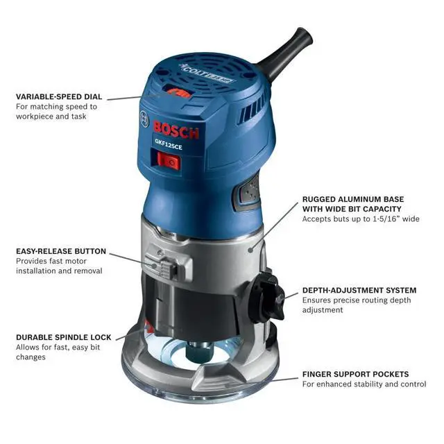 Alt view image 2 of 6 - GKF125CEN Colt 1.25 HP (Max) Variable-Speed Palm Router