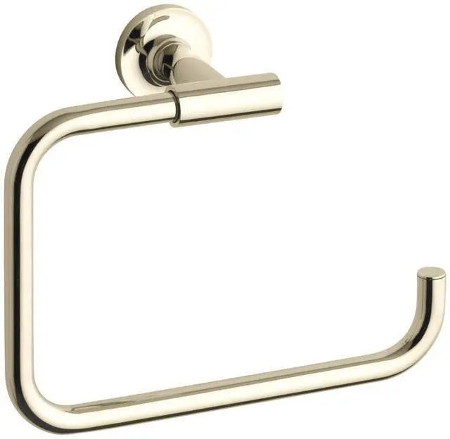 Main image of K-14441-AF Purist Towel Ring, Vibrant French Gold