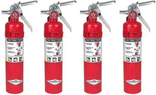 Main image of B417, 2.5lb ABC Dry Chemical Class A B C Fire Extinguisher, with Wall Bracket (4, 5.25 pounds)