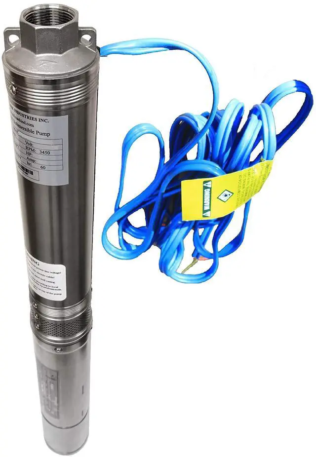 Main image of Hallmark Industries Deep Well Submersible Pump, 2 HP, 230V, 35 Gpm, 400 feet, All Stainless Steel