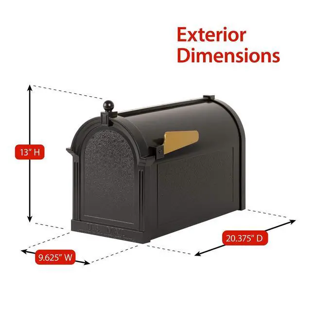 Alt view image 2 of 5 - Products Capital Mailbox, Black
