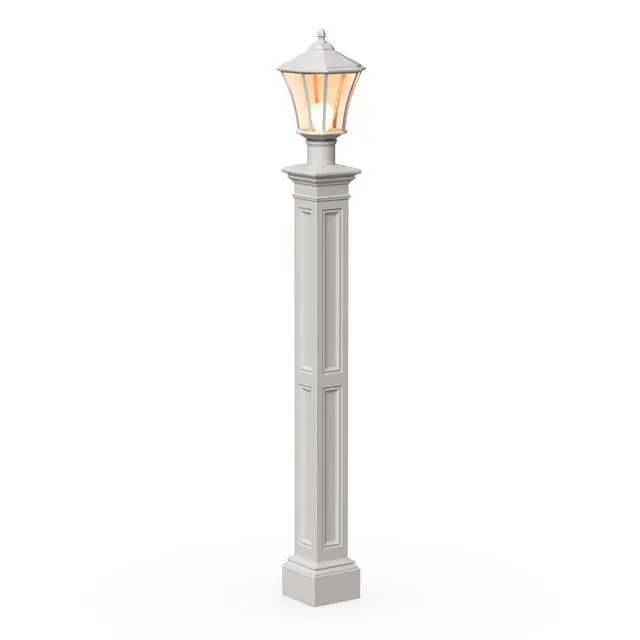 Alt view image 2 of 6 - Liberty Heavy Duty Outdoor Lamp Post with Mount - Easy Install for Porch & Patio Lights, Weather & Fade Resistant, Shock Resistant, Long Lasting Outdoor Lighting Fixtures, White
