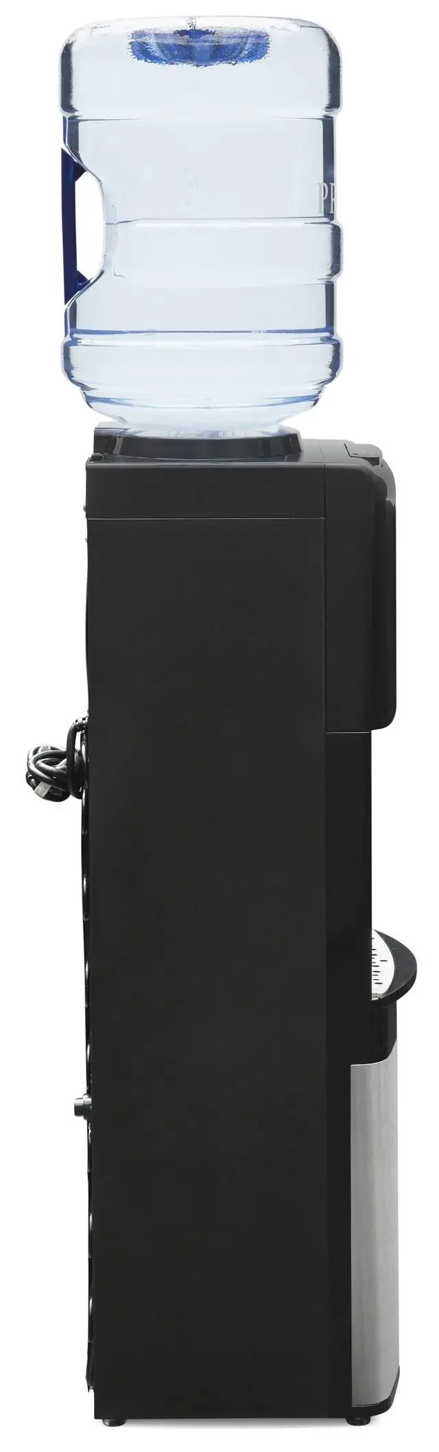 Alt view image 4 of 6 - Top-Loading Water Dispenser - 3 Temp (Hot-Cool-Cold) Water Cooler Water Dispenser for 5 Gallon Bottle w/Child Safety Lock, Black and Stainless Steel