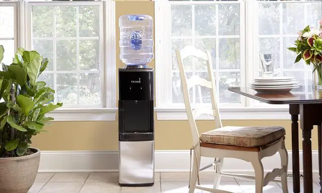 Alt view image 5 of 6 - Top-Loading Water Dispenser - 3 Temp (Hot-Cool-Cold) Water Cooler Water Dispenser for 5 Gallon Bottle w/Child Safety Lock, Black and Stainless Steel