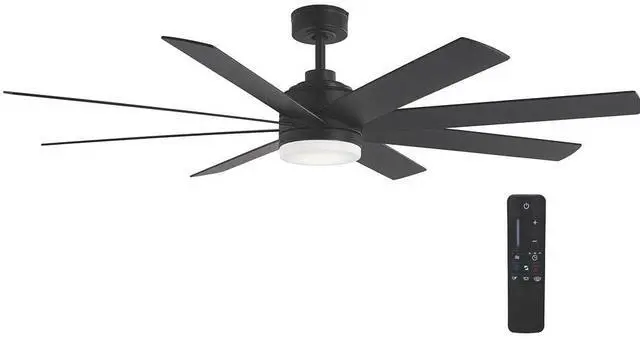 Main image of Celene 62 in. LED Indoor/Outdoor Matte Black Ceiling Fan with Light and Remote Control with Color Changing Technology YG908A-MBK