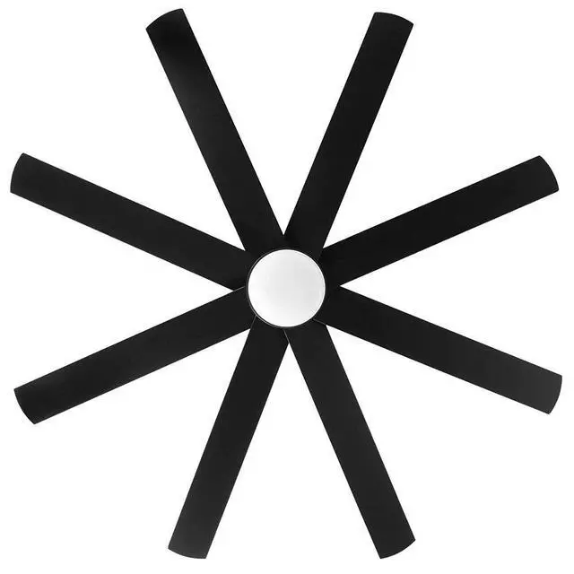 Alt view image 6 of 6 - Celene 62 in. LED Indoor/Outdoor Matte Black Ceiling Fan with Light and Remote Control with Color Changing Technology YG908A-MBK