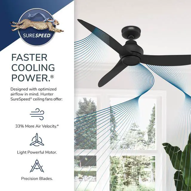Alt view image 6 of 6 - Mazzini Indoor/Outdoor Ceiling Fan, Remote, 52-inch, Casual-style, 6-speed DC Motor, Energy Star, for porches, patios, sunrooms, bathrooms (Matte Black)