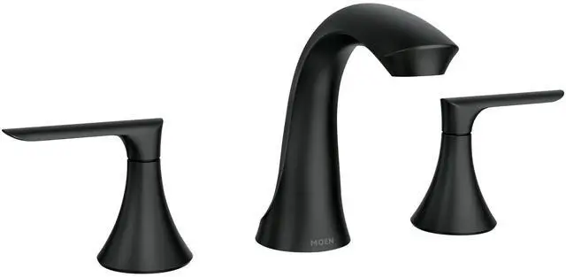 Main image of Findlay Matte Black Adjustable Widespread Bathroom Faucet 2-Handle Setup with Valve Included, 84517BL
