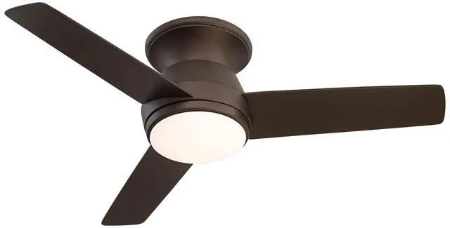 Alt view image 6 of 6 - 44" Marbella Breeze Modern Indoor Hugger Ceiling Fan with Dimmable LED Light Remote Control Bronze Opal Glass for Living Kitchen House Bedroom Family Dining Home Office Room