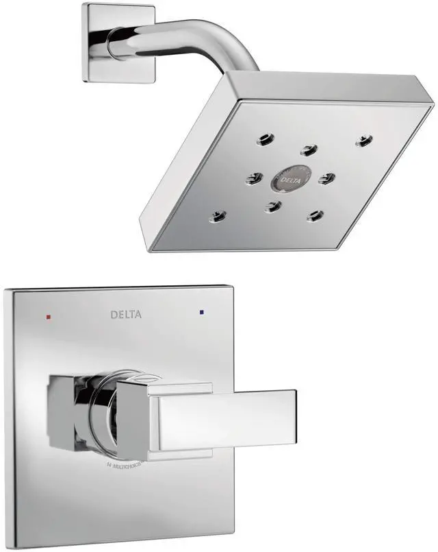 Main image of Faucet Ara 14 Series Single-Function Shower Faucet Set, Single-Spray H2Okinetic Shower Head, Chrome Shower Faucet, Shower Trim Kit, Chrome T14267 (Valve Not Included)
