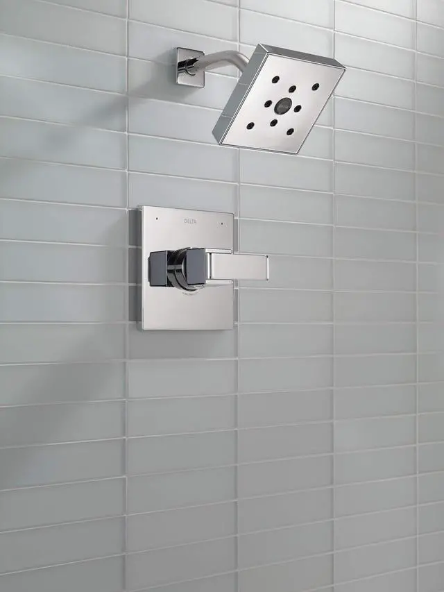 Alt view image 5 of 6 - Faucet Ara 14 Series Single-Function Shower Faucet Set, Single-Spray H2Okinetic Shower Head, Chrome Shower Faucet, Shower Trim Kit, Chrome T14267 (Valve Not Included)
