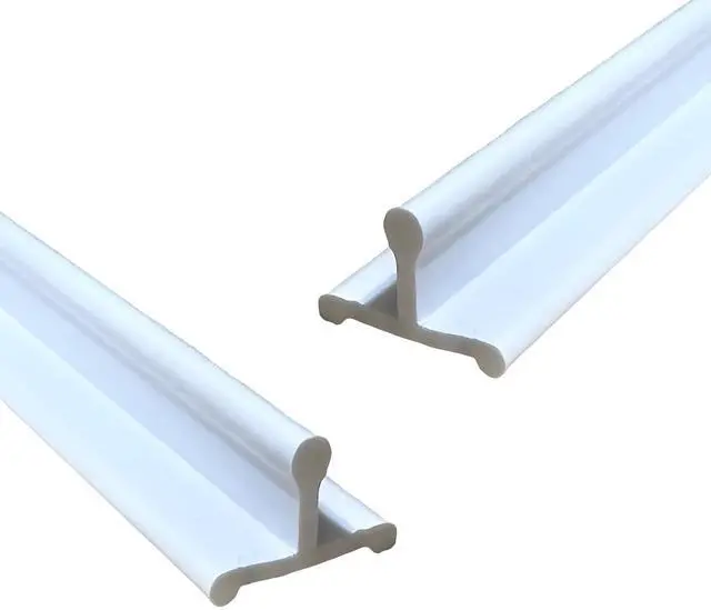 Main image of KC Hardware Vinyl Sliding Screen Door Track, Sliding Door Bottom Track Replacement, Patio Screen Door Guide -96 Inches -Pack of 2
