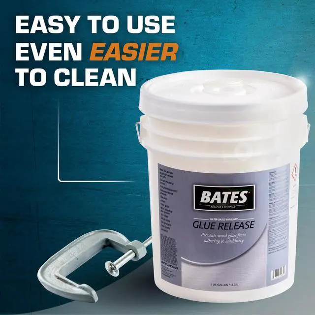 Alt view image 2 of 6 - BATES Glue Release Boothcoating, Water-Based Emulsion, 5 Gallon | Temporary Water-Based Emulsion Coating, For Woodworking Industry, Allows Surfaces to Repel Glue