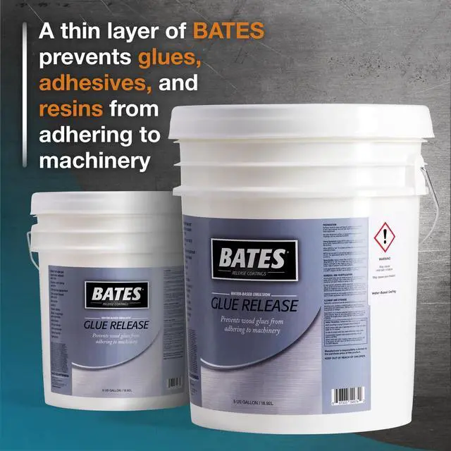Alt view image 4 of 6 - BATES Glue Release Boothcoating, Water-Based Emulsion, 5 Gallon | Temporary Water-Based Emulsion Coating, For Woodworking Industry, Allows Surfaces to Repel Glue