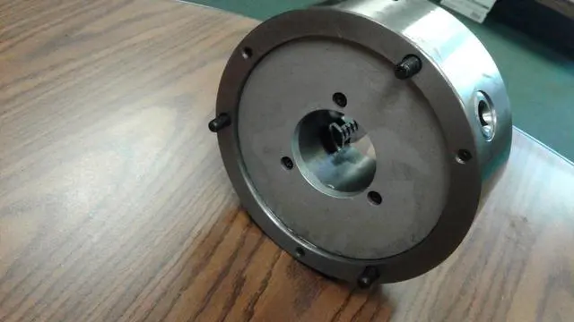 Alt view image 3 of 4 - CME 8" 3-Jaw Self-Centering (Scroll) Lathe Chuck, Front Mount, Two-Piece Reversible Jaws
