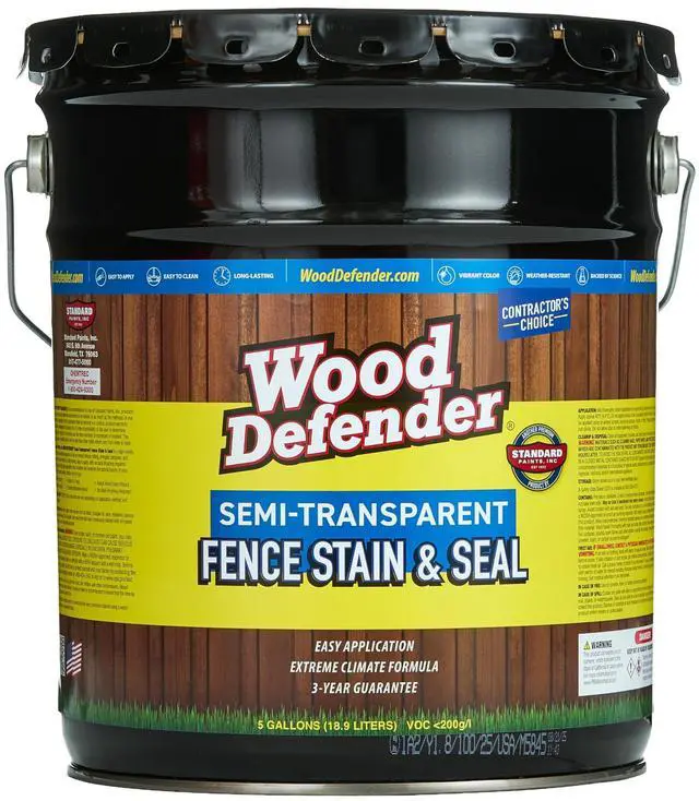 Main image of Semi-Transparent Fence Stain and Seal Coffee Brown 5-Gallon | Oil-Based Exterior Fence Coating| Long-Lasting Color Protection for Wood Fences