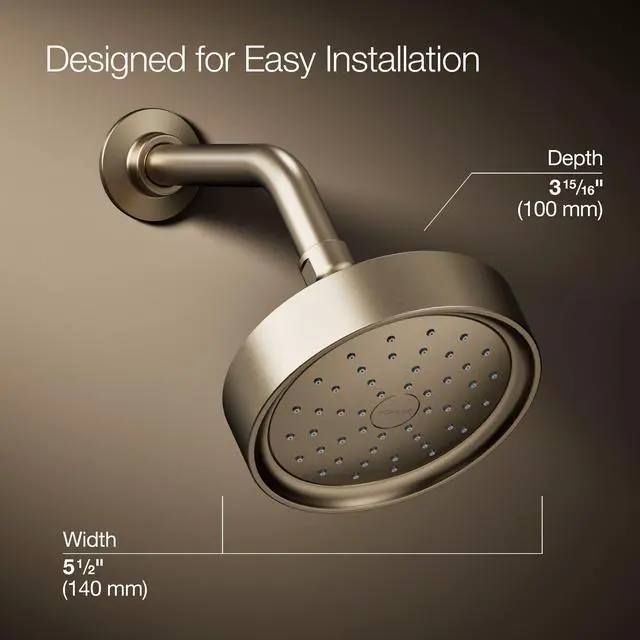 Alt view image 3 of 6 - 965-AK-BV Purist® Single-function showerhead, 2.5 gpm, Vibrant Brushed Bronze