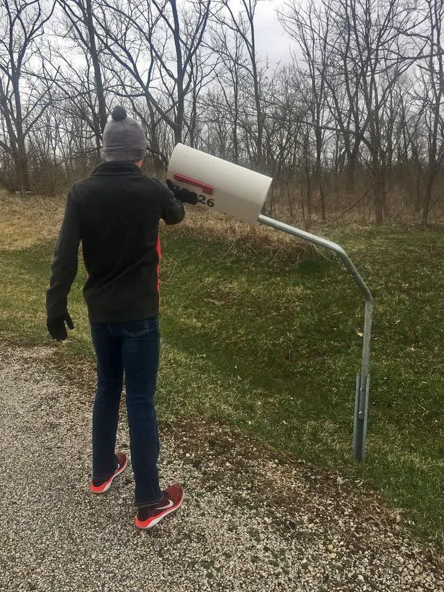Alt view image 6 of 6 - RTC SwingAway Mailbox Support, 48-inch arm, Galvanized Steel Mailbox Post Swings Away When Impacted