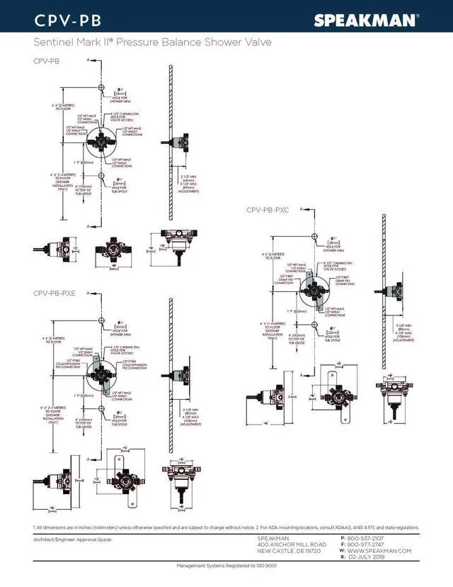 Alt view image 3 of 6 - Sentinel Mark II CPV-PB Pressure Balanced Shower Valve, Rough Brass