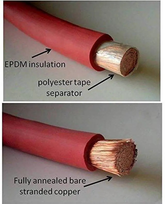 Main image of 4/0 AWG 4/0 Gauge Red and Black Welding Lead & Car Battery Copper Cable Wire - Car, RV, Inverter, Solar, Battery