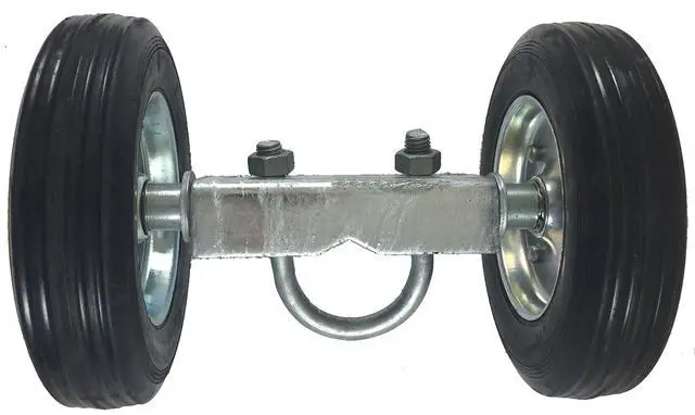 Alt view image 5 of 6 - 6" CHAIN LINK WALL MOUNTED ROLLING GATE HARDWARE KIT: (Chain Link Fence Gate Parts) (6" Rut Runner, 2 Track Wheels, 6 Wall Mounted Track Brackets, 1 Rolo Latch)