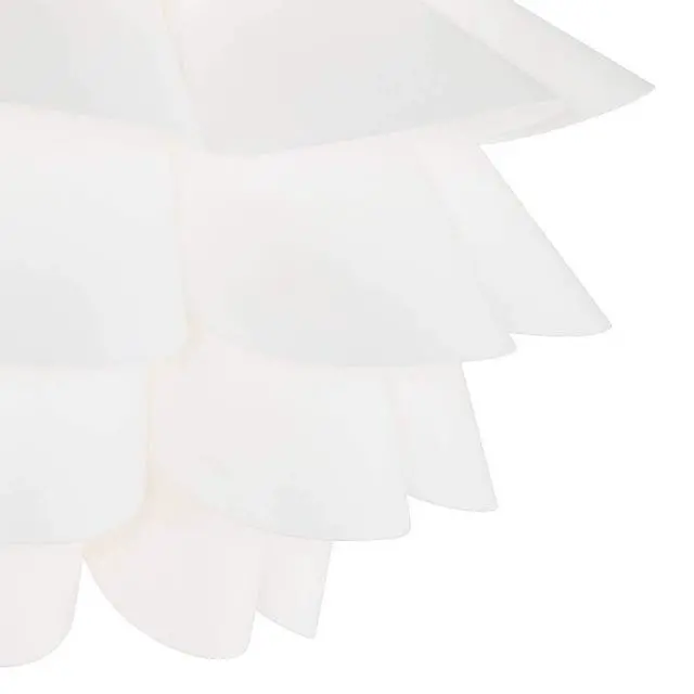 Alt view image 3 of 6 - White Flower Modern Ceiling Light Semi Flush-Mount Fixture 15 3/4" Wide Chrome for Bedroom Kitchen Living Room Hallway Dining Bathroom Schoolhouse House