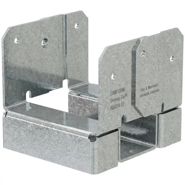 Main image of ABA24-2Z ABA ZMAX Galvanized Adjustable Standoff Post Base for Double 2x4 (Pack of 20)
