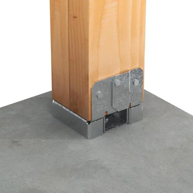 Alt view image 4 of 6 - ABA24-2Z ABA ZMAX Galvanized Adjustable Standoff Post Base for Double 2x4 (Pack of 20)