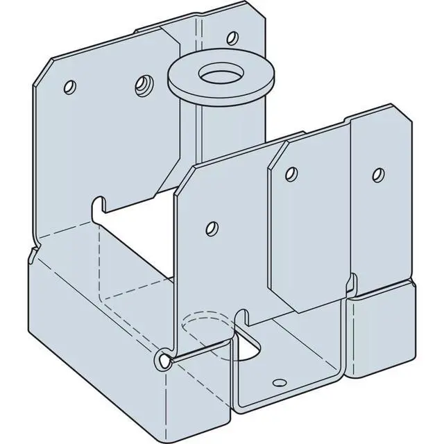 Alt view image 6 of 6 - ABA24-2Z ABA ZMAX Galvanized Adjustable Standoff Post Base for Double 2x4 (Pack of 20)