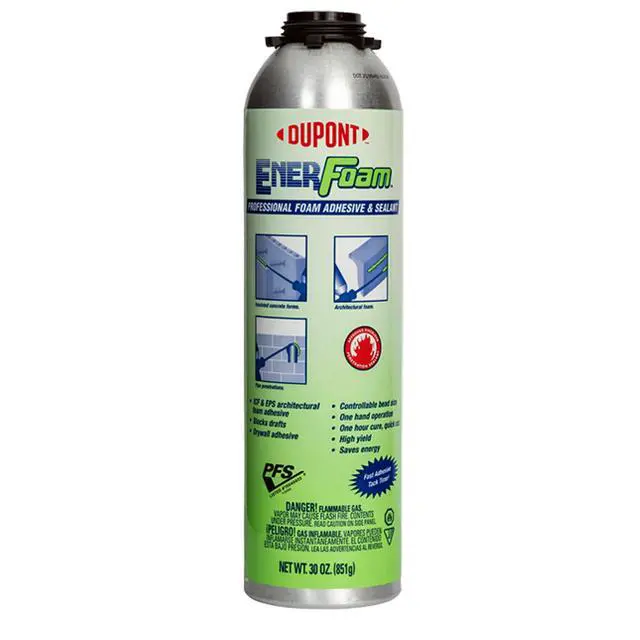 Alt view image 6 of 6 - Enerfoam 30oz Sealant - Fireblock Rated, Polyurethane Expanding Foam Sealant. Gaps and Cracks Filler. Water Resistant, Closed Cell, Spray Foam Insulation. Pack of 12. Applicator Gun Not Included